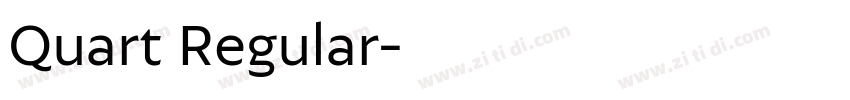 Quart Regular字体转换